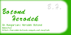 botond herodek business card